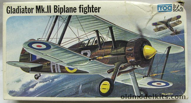 Frog 1/72 Gloster Gladiator II  -Norwegian Fighter Wing Stavanger Airfield Norway April 1940 or RAF 247 Sq Plymouth 1940, F429 plastic model kit